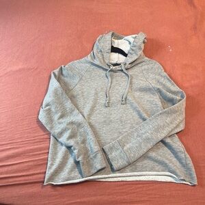 Topshop Light Gray Hoodie with Drawstrings